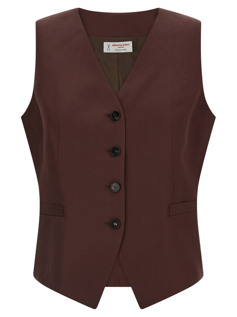Alberto Biani Viscose And Linen Vest
