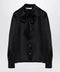 Alessandra Rich Black silk shirt with bow