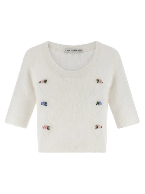 Alessandra Rich Carded Mohair Sweater