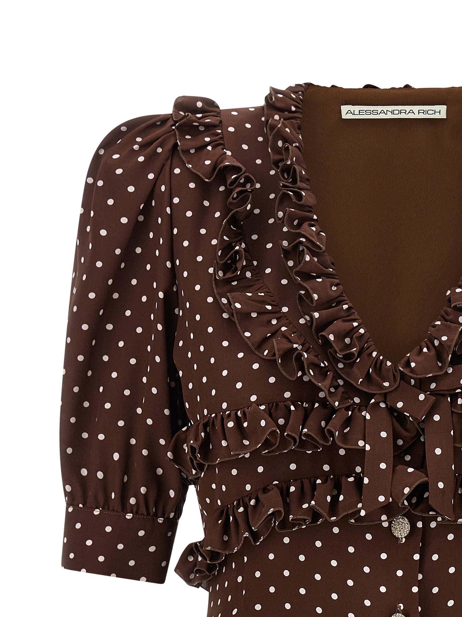 Alessandra Rich Polka Dot Mini Dress