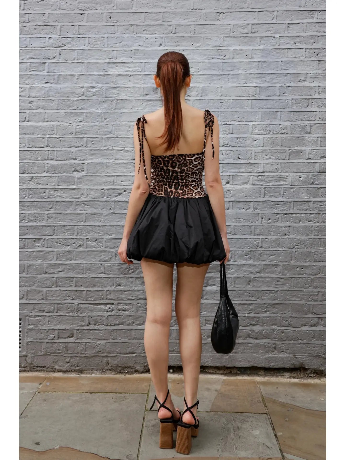 Alexa Leopard Print Puffball Ultra Mini Dress