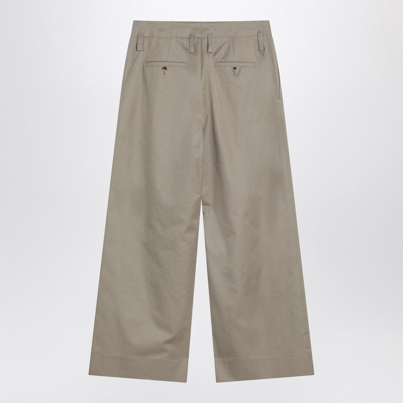 Alexander McQueen Beige cotton gabardine chino pants-Trousers-Alexander Mcqueen-46-Urbanheer