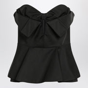 Alexander McQueen Black corset top in silk blend