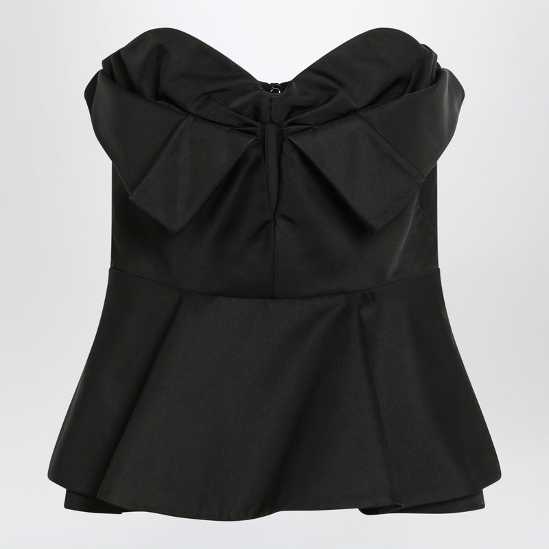 Alexander McQueen Black corset top in silk blend