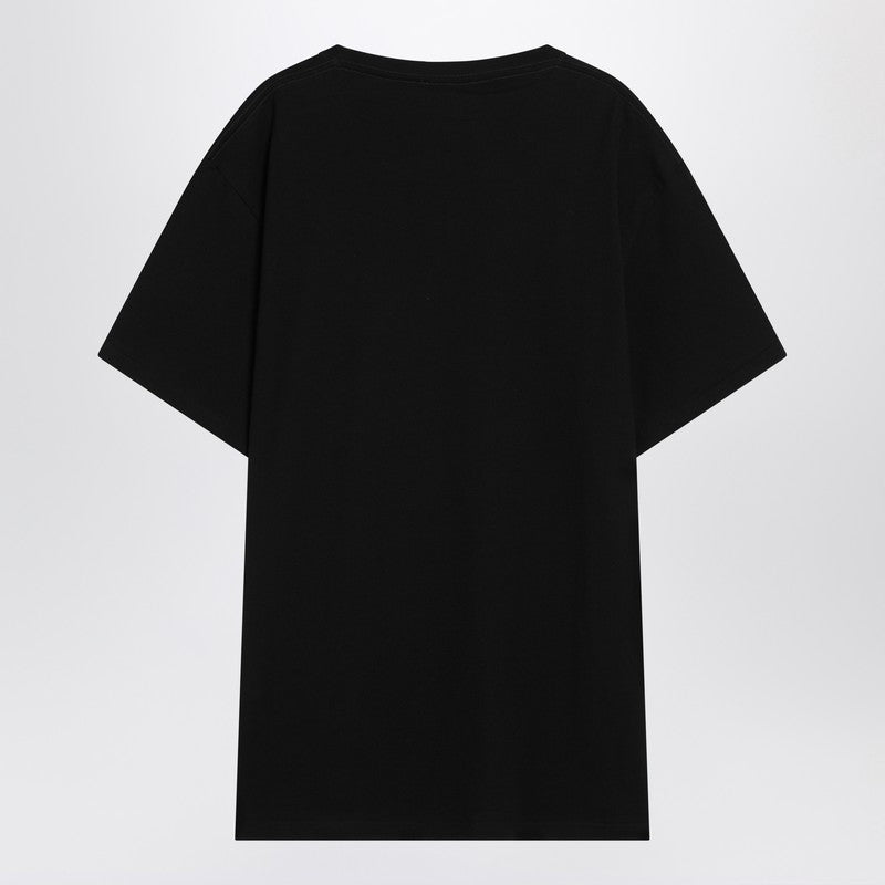 Alexander McQueen Black cotton T-shirt with logo-Topwear-Alexander Mcqueen-M-Urbanheer