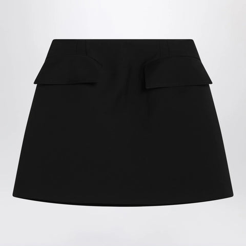 Alexander McQueen Black wool mini skirt