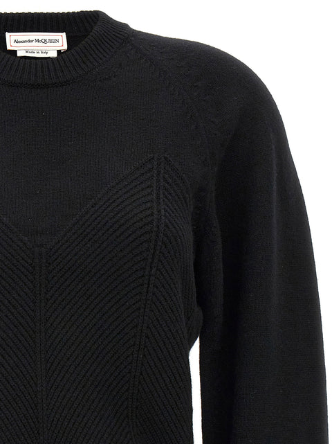 Alexander McQueen Chevron Corset Sweater