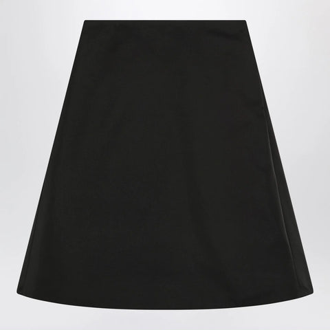 Alexander McQueen Flared black skirt in silk blend