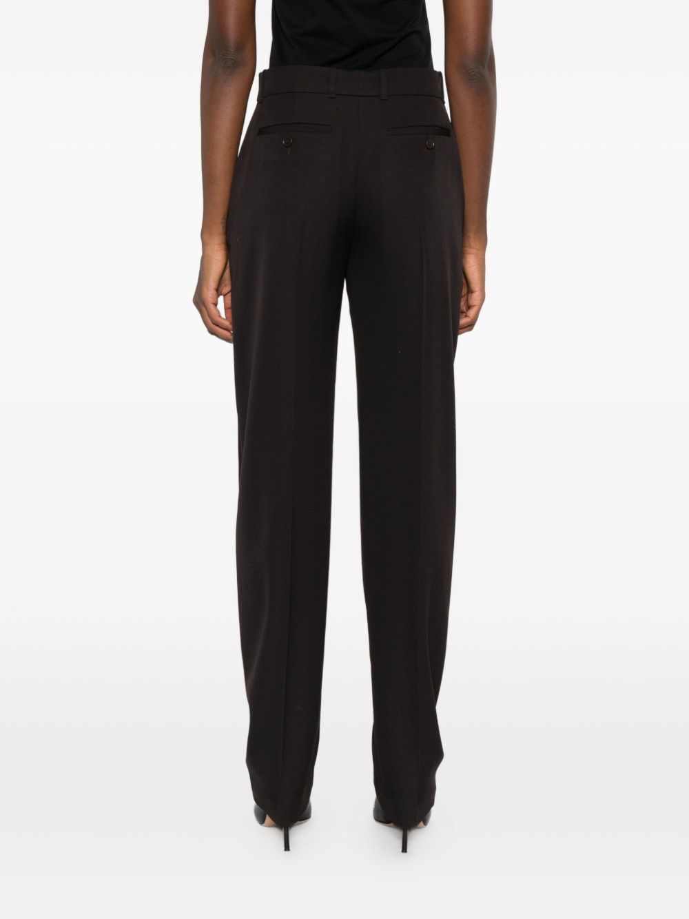 Alexander McQueen Pressed-crease tailored trousers
