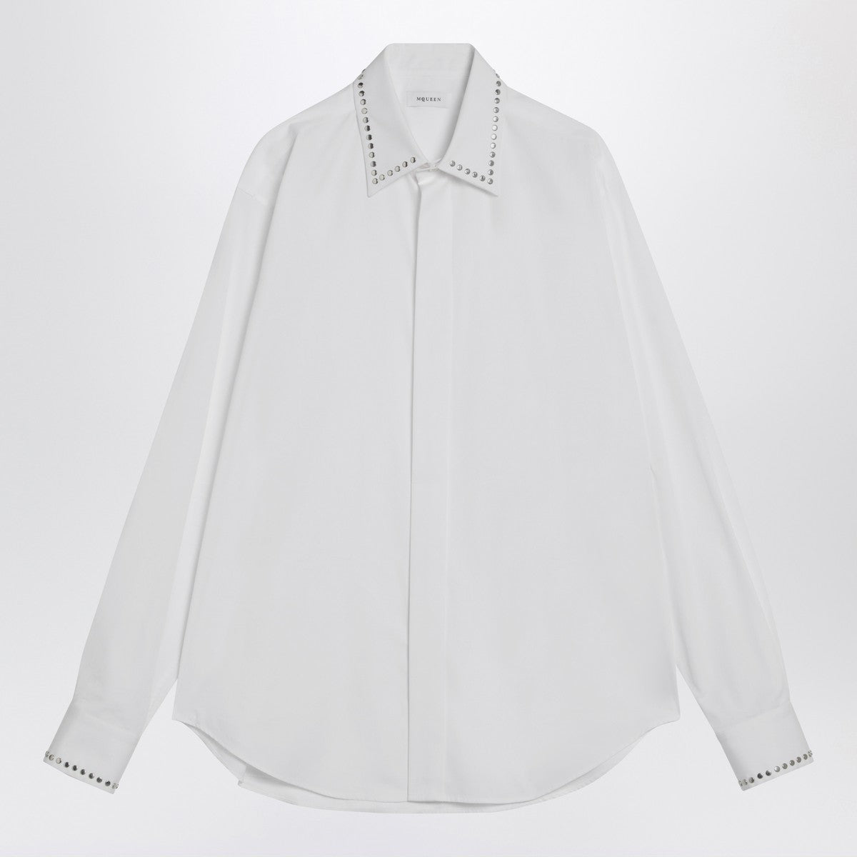 Alexander McQueen White cotton shirt with studs