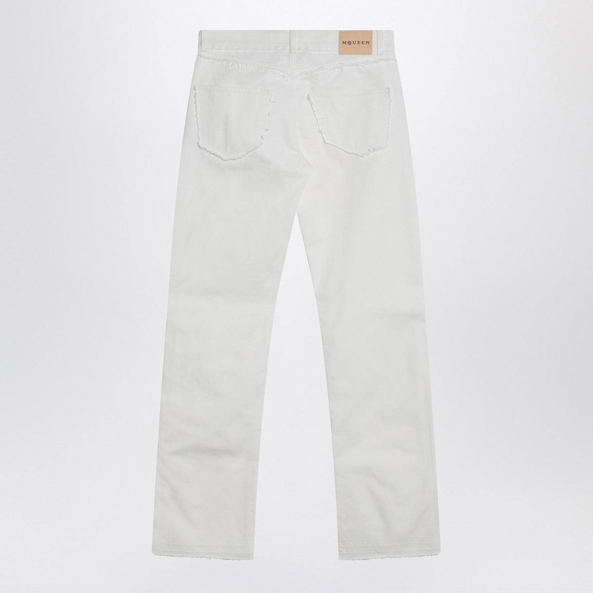 Alexander McQueen White denim trousers