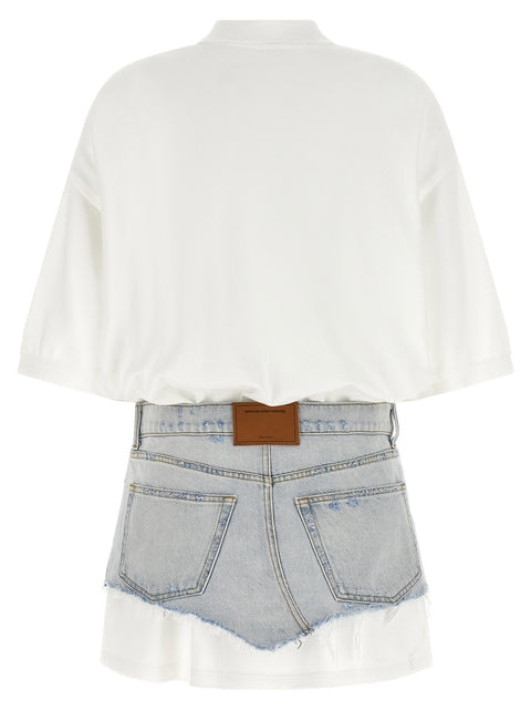Alexander Wang Denim Skirt Polo Dress