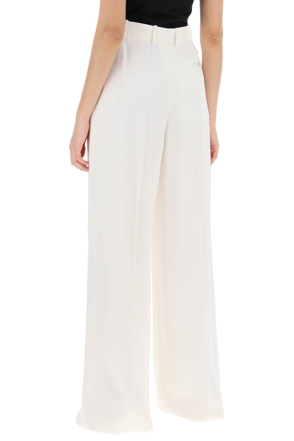 Alexander Mcqueen Double Pleated Palazzo Pants-Pants-Alexander McQueen-42-White-Urbanheer