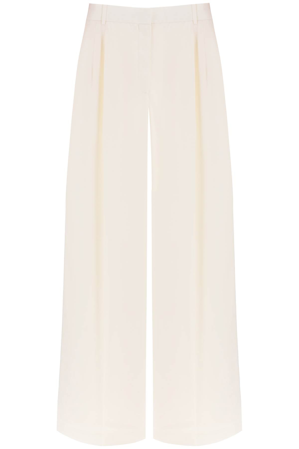 Alexander Mcqueen Double Pleated Palazzo Pants-Pants-Alexander McQueen-42-White-Urbanheer