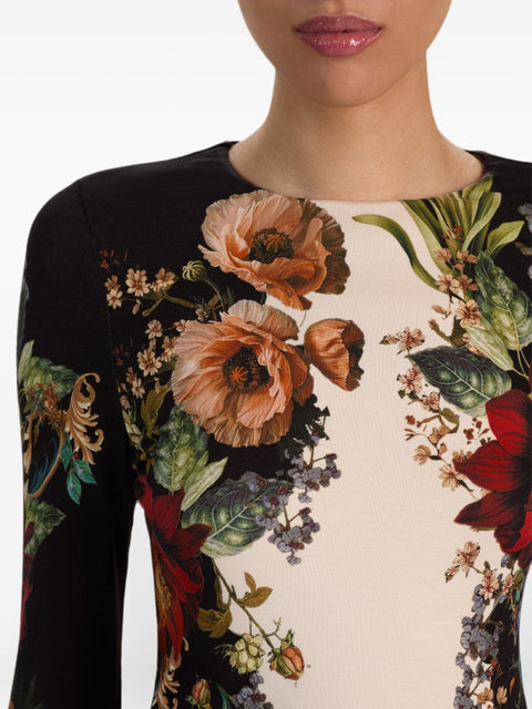 Alice + Olivia Delora Printed Midi Dress