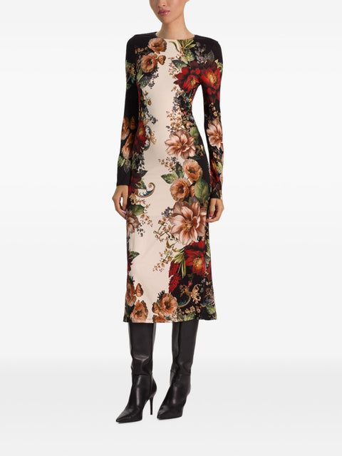 Alice + Olivia Delora Printed Midi Dress