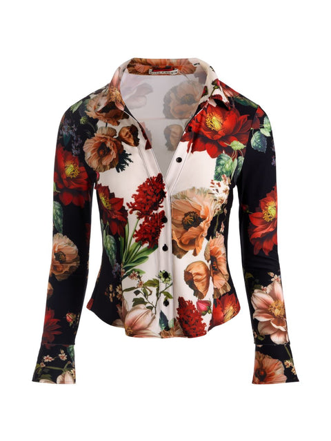 Alice + Olivia Freya Printed Shirt