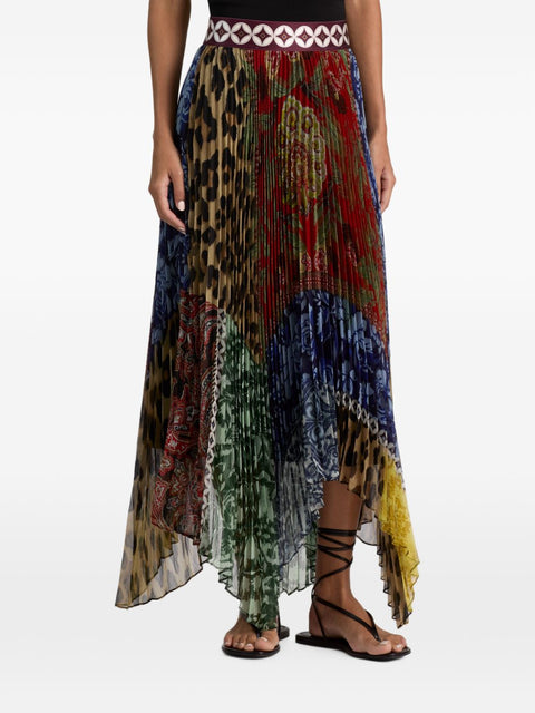 Alice + Olivia Katz Printed Long Skirt
