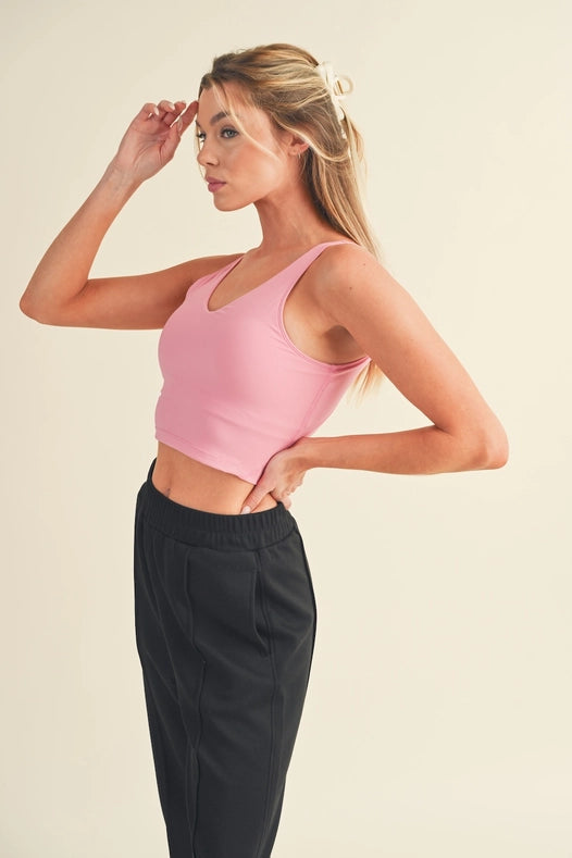 Aligned Performance Cropped Tank Top Pink-Tank Tops-Kimberly C-S-Urbanheer