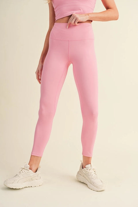 Aligned Performance High-Rise Leggings Pink-Leggings-Kimberly C-S-Urbanheer