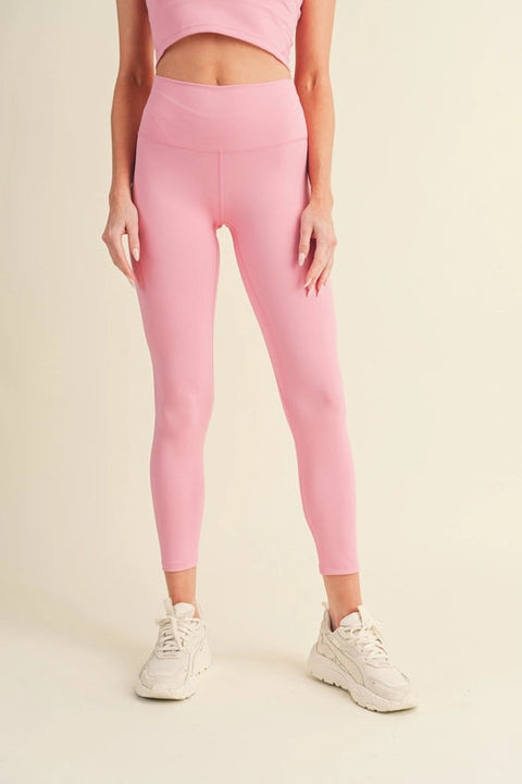Aligned Performance High-Rise Leggings Pink-Leggings-Kimberly C-S-Urbanheer