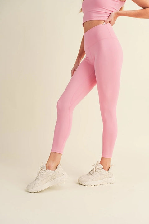 Aligned Performance High-Rise Leggings Pink-Leggings-Kimberly C-S-Urbanheer