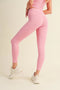 Aligned Performance High-Rise Leggings Pink-Leggings-Kimberly C-S-Urbanheer