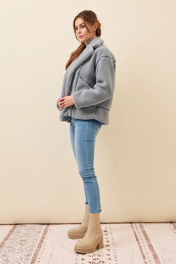 All She Needs Cozy Sherpa Jacket BLUE-Jacket-RIVIR-S-Urbanheer