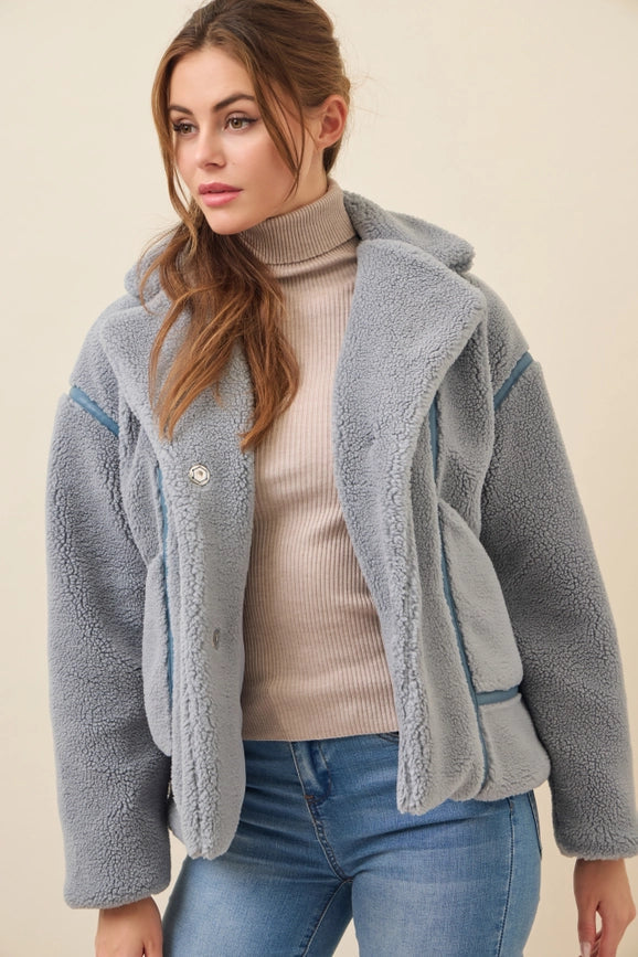 All She Needs Cozy Sherpa Jacket BLUE-Jacket-RIVIR-S-Urbanheer