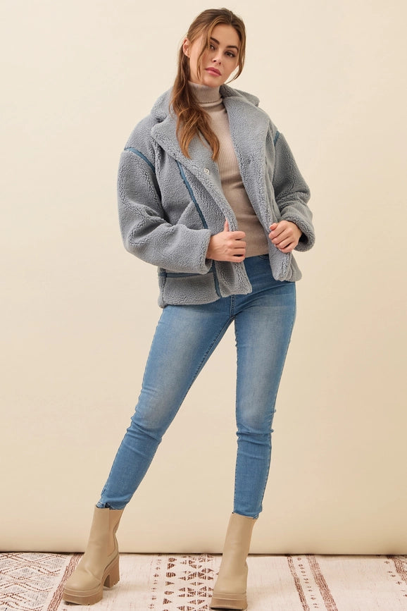 All She Needs Cozy Sherpa Jacket BLUE-Jacket-RIVIR-S-Urbanheer