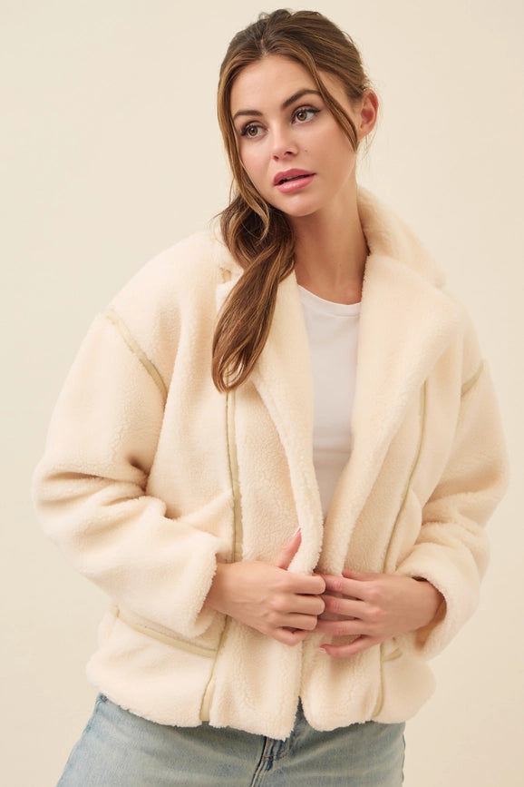 All She Needs Cozy Sherpa Jacket CREAM-Jacket-RIVIR-S-Urbanheer