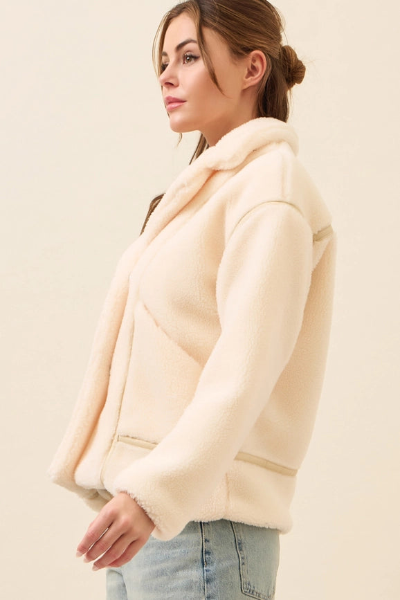All She Needs Cozy Sherpa Jacket CREAM-Jacket-RIVIR-S-Urbanheer