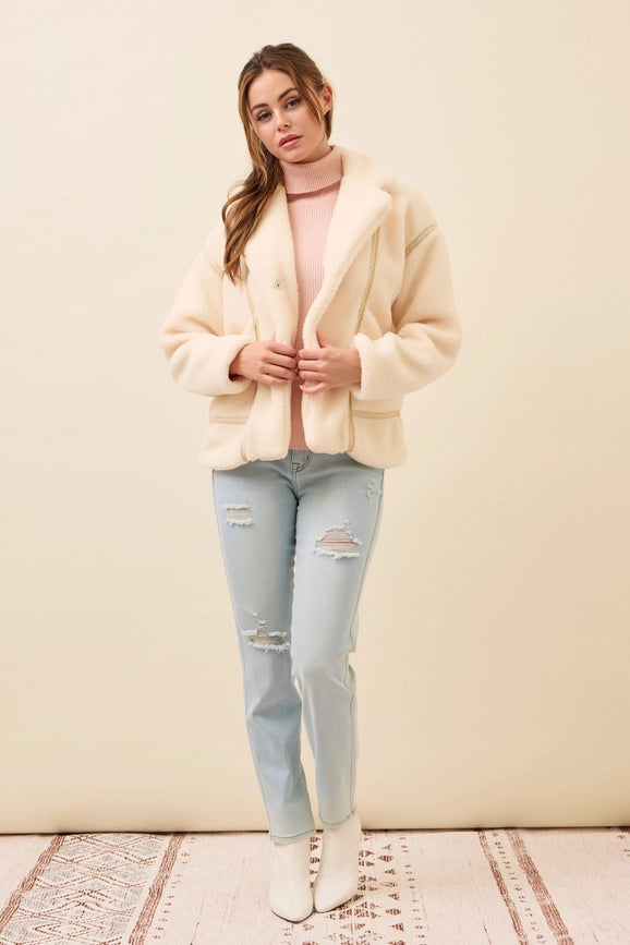 All She Needs Cozy Sherpa Jacket CREAM-Jacket-RIVIR-S-Urbanheer