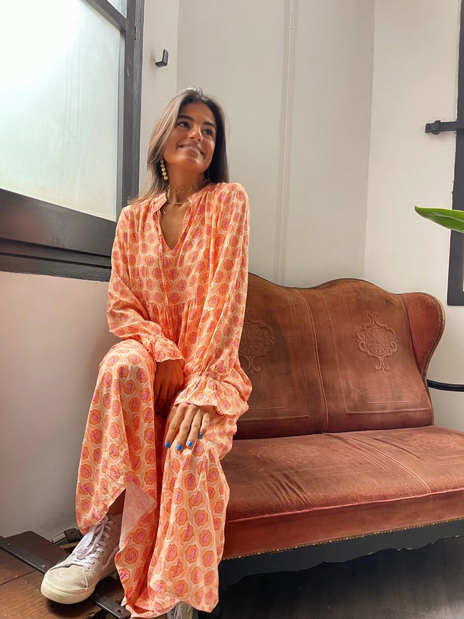 Allegra Orange Dress-Dress-MindTraveler-S-Urbanheer