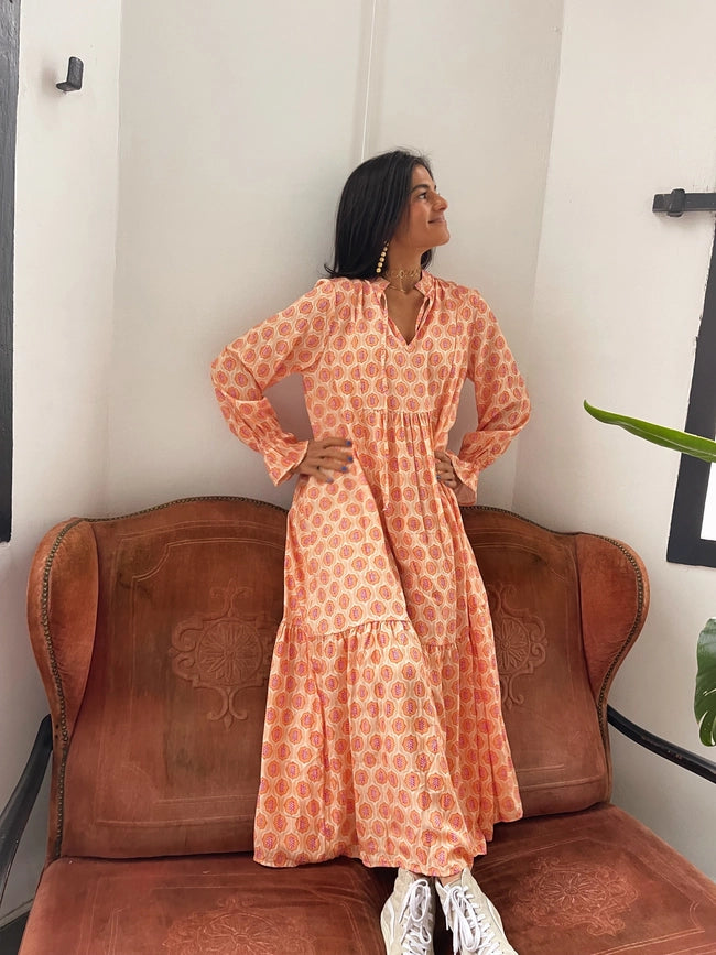 Allegra Orange Dress-Dress-MindTraveler-S-Urbanheer