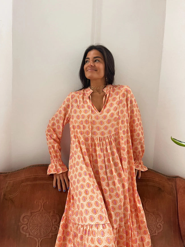 Allegra Orange Dress-Dress-MindTraveler-S-Urbanheer