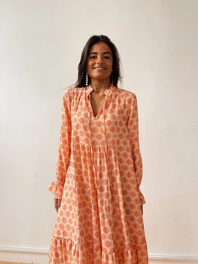 Allegra Orange Dress-Dress-MindTraveler-S-Urbanheer
