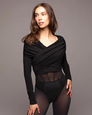 Allegro Wrap Top Black-Top-MICHI-XS-Black-Urbanheer