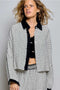 Allover Geometric Modern Bohemian Textured Woven Jacket
