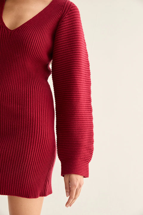 Alondra Dolman Sleeve Mini Sweater Dress