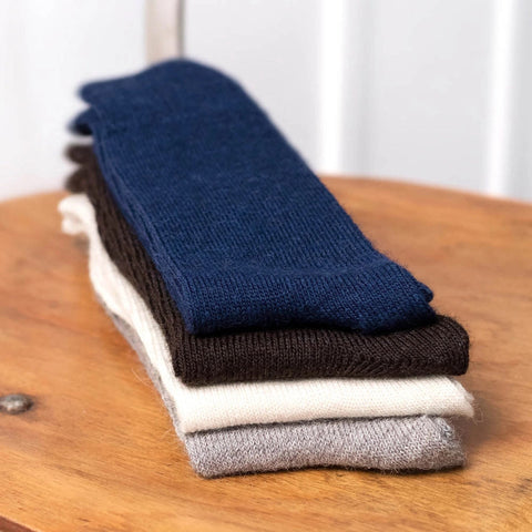 Alpaca Everyday Socks Black-Socks-Paul James Knitwear-4-7-Urbanheer