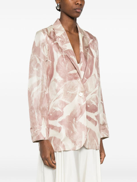Alysi Printed single-breasted jacket