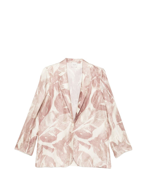 Alysi Printed single-breasted jacket