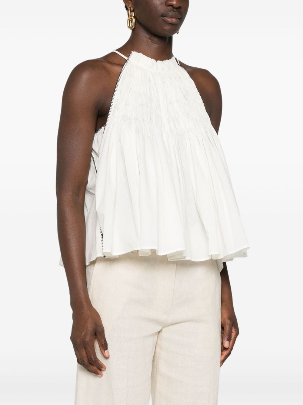Alysi Top White-women > clothing > topwear-Alysi-40-White-Urbanheer