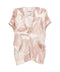 Alysi V-neck short sleeves Printed silk blouse