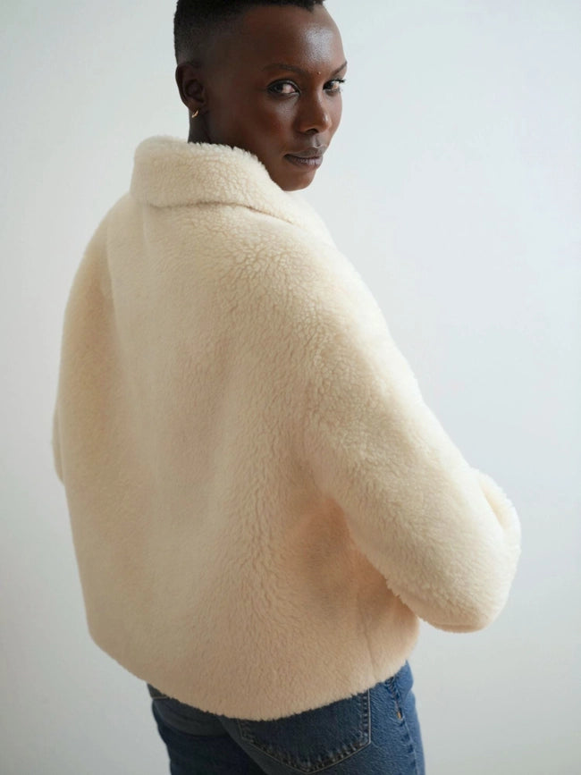 Amalia Wool Jacket-Jacket-Bel Cashmere S.C.-M-Ivory-Urbanheer