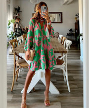 Amanda Ruffled Dress-Dress-Revella The Label-S-blackish green-Urbanheer