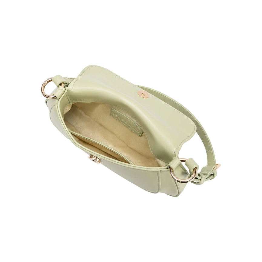 Amari Pistachio Recycled Vegan Shoulder Bag-Bag-Melie Bianco-10"W x 5.25"H x 1.25"D-Urbanheer