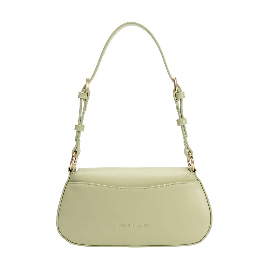 Amari Pistachio Recycled Vegan Shoulder Bag-Bag-Melie Bianco-10"W x 5.25"H x 1.25"D-Urbanheer