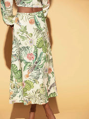 Amazonia Linen Long Skirt-Skirt-Greenkiss-L-Urbanheer